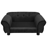 vidaXL Canapea pentru câini, negru, 72x45x30 cm, pluș vidaXL Canapea pentru câini, negru, 72x45x30 cm, pluș