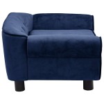 vidaXL Canapea pentru câini, albastru, 72x45x30 cm, pluș vidaXL Canapea pentru câini, albastru, 72x45x30 cm, pluș