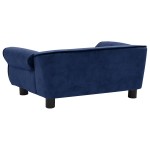 vidaXL Canapea pentru câini, albastru, 72x45x30 cm, pluș vidaXL Canapea pentru câini, albastru, 72x45x30 cm, pluș