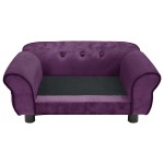 vidaXL Canapea pentru câini, vișiniu, 72x45x30 cm, pluș vidaXL Canapea pentru câini, vișiniu, 72x45x30 cm, pluș