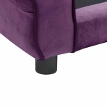 vidaXL Canapea pentru câini, vișiniu, 72x45x30 cm, pluș vidaXL Canapea pentru câini, vișiniu, 72x45x30 cm, pluș