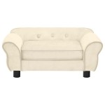 vidaXL Canapea pentru câini, crem, 72x45x30 cm, pluș vidaXL Canapea pentru câini, crem, 72x45x30 cm, pluș