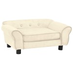 vidaXL Canapea pentru câini, crem, 72x45x30 cm, pluș vidaXL Canapea pentru câini, crem, 72x45x30 cm, pluș