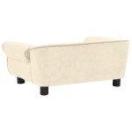 vidaXL Canapea pentru câini, crem, 72x45x30 cm, pluș vidaXL Canapea pentru câini, crem, 72x45x30 cm, pluș