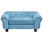 vidaXL Canapea pentru câini, turcoaz, 72x45x30 cm, pluș