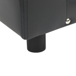 vidaXL Canapea câini, gri închis, 81x43x31 cm, pluș/piele ecologică vidaXL Canapea câini, gri închis, 81x43x31 cm, pluș/piele ecologică