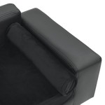 vidaXL Canapea câini, gri închis, 81x43x31 cm, pluș/piele ecologică vidaXL Canapea câini, gri închis, 81x43x31 cm, pluș/piele ecologică