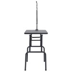 vidaXL Masă pentru îngrijirea câinilor, reglabilă, cu 1 lesă