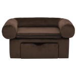 vidaXL Canapea pentru câini, cu sertar, maro, 75x50x38 cm, pluș vidaXL Canapea pentru câini, cu sertar, maro, 75x50x38 cm, pluș