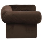 vidaXL Canapea pentru câini, cu sertar, maro, 75x50x38 cm, pluș vidaXL Canapea pentru câini, cu sertar, maro, 75x50x38 cm, pluș