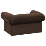 vidaXL Canapea pentru câini, cu sertar, maro, 75x50x38 cm, pluș vidaXL Canapea pentru câini, cu sertar, maro, 75x50x38 cm, pluș