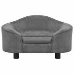 vidaXL Canapea pentru câini, gri, 67x47x36 cm, pluș