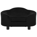 vidaXL Canapea pentru câini, negru, 67x47x36 cm, pluș