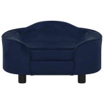 vidaXL Canapea pentru câini, albastru, 67x47x36 cm, pluș