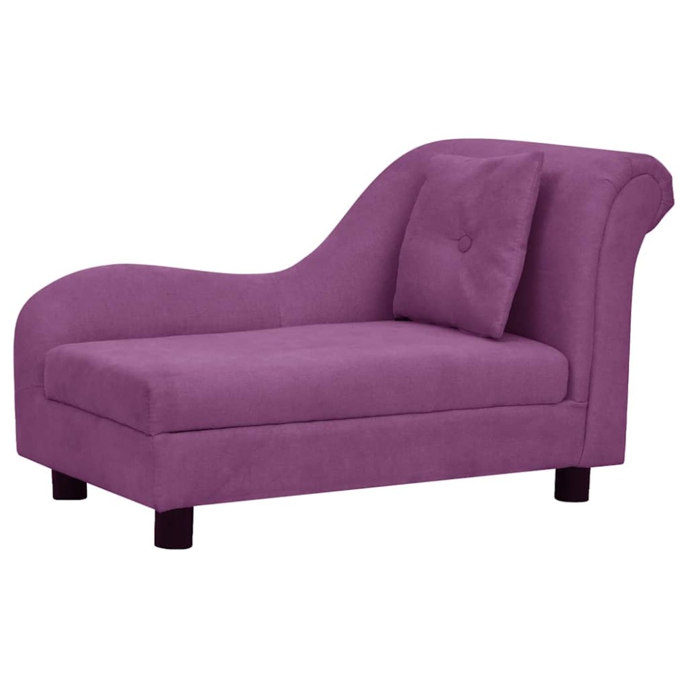 vidaXL Canapea pentru câini cu pernă, vișiniu, 83x44x44 cm, pluș