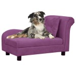 vidaXL Canapea pentru câini cu pernă, vișiniu, 83x44x44 cm, pluș vidaXL Canapea pentru câini cu pernă, vișiniu, 83x44x44 cm, pluș