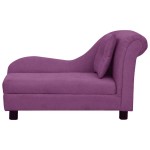 vidaXL Canapea pentru câini cu pernă, vișiniu, 83x44x44 cm, pluș vidaXL Canapea pentru câini cu pernă, vișiniu, 83x44x44 cm, pluș