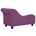 vidaXL Canapea pentru câini cu pernă, vișiniu, 83x44x44 cm, pluș vidaXL Canapea pentru câini cu pernă, vișiniu, 83x44x44 cm, pluș