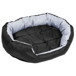 vidaXL Pernă reversibilă și lavabilă câini, gri și negru, 85x70x20 cm vidaXL Pernă reversibilă și lavabilă câini, gri și negru, 85x70x20 cm