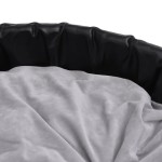 vidaXL Pat pentru câini, negru/gri, 90x79x20 cm, pluș/piele ecologică vidaXL Pat pentru câini, negru/gri, 90x79x20 cm, pluș/piele ecologică
