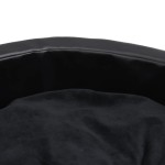 vidaXL Pat pentru câini, negru, 69x59x19 cm, pluș/piele ecologică vidaXL Pat pentru câini, negru, 69x59x19 cm, pluș/piele ecologică