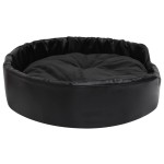 vidaXL Pat pentru câini, negru, 90x79x20 cm, pluș/piele ecologică vidaXL Pat pentru câini, negru, 90x79x20 cm, pluș/piele ecologică