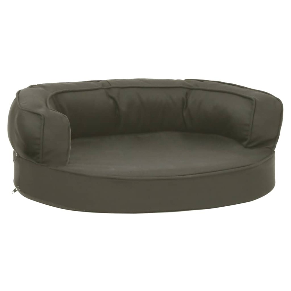 vidaXL Saltea ergonomică pat de câini, 60x42 cm, gri închis, aspect in