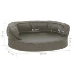 vidaXL Saltea ergonomică pat de câini, 60x42 cm, gri închis, aspect in vidaXL Saltea ergonomică pat de câini, 60x42 cm, gri închis, aspect in