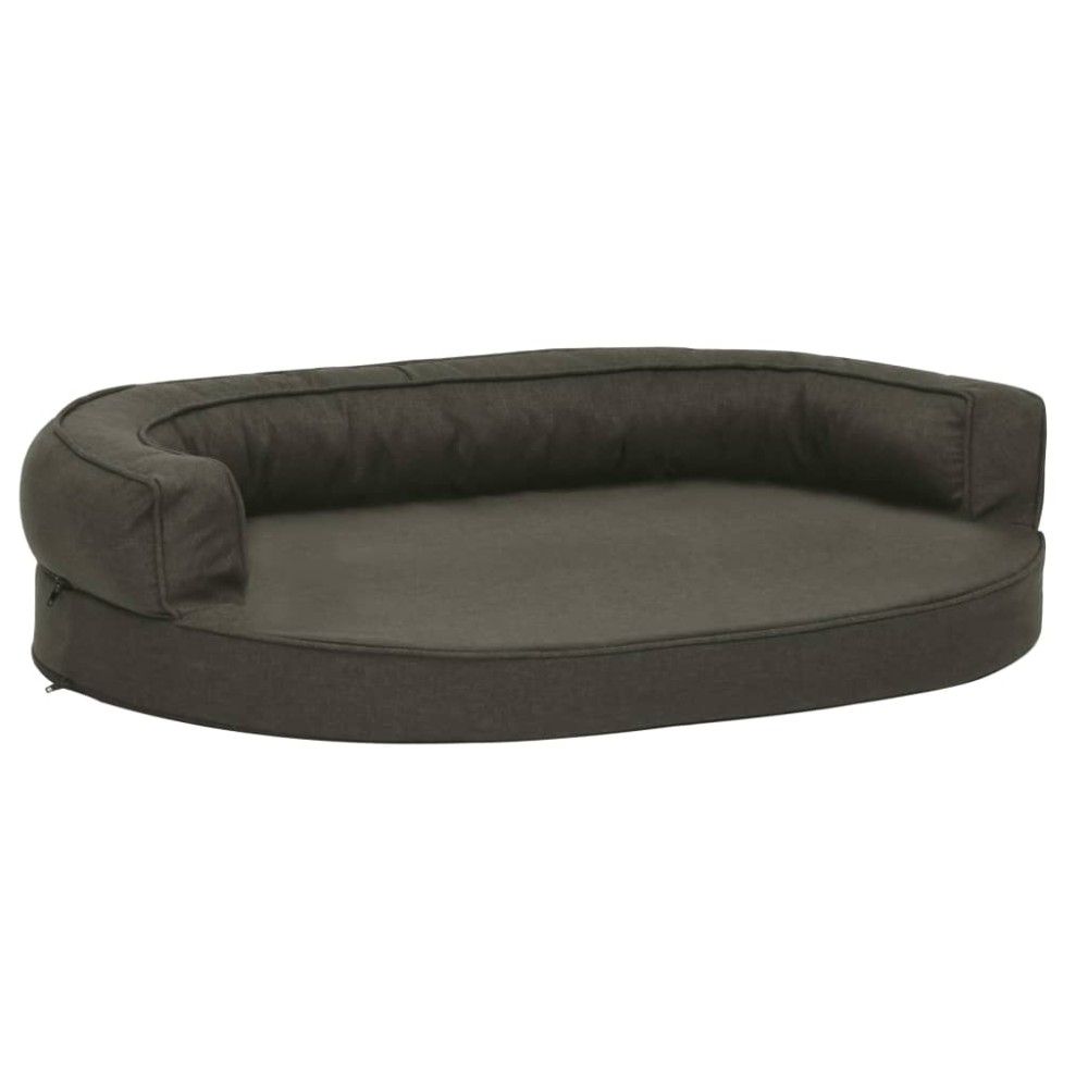 vidaXL Saltea ergonomică pat de câini, gri închis, 75x53 cm, aspect in