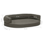 vidaXL Saltea ergonomică pat de câini, gri închis, 75x53 cm, aspect in vidaXL Saltea ergonomică pat de câini, gri închis, 75x53 cm, aspect in