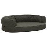 vidaXL Saltea ergonomică pat câini gri închis 75x53cm aspect in/fleece vidaXL Saltea ergonomică pat câini gri închis 75x53cm aspect in/fleece