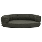 vidaXL Saltea ergonomică pat câini gri închis 75x53cm aspect in/fleece vidaXL Saltea ergonomică pat câini gri închis 75x53cm aspect in/fleece