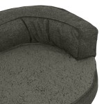 vidaXL Saltea ergonomică pat câini gri închis 75x53cm aspect in/fleece vidaXL Saltea ergonomică pat câini gri închis 75x53cm aspect in/fleece