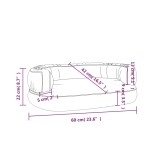vidaXL Pat pentru câini spumă ergonomică albastru 60x42 cm piele eco
