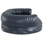 vidaXL Pat de câini, spumă ergonomică, albastru, 88x65 cm, piele eco