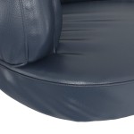 vidaXL Pat de câini, spumă ergonomică, albastru, 88x65 cm, piele eco
