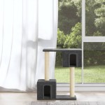 vidaXL Ansamblu pisici cu stâlpi din funie de sisal, gri închis, 60 cm vidaXL Ansamblu pisici cu stâlpi din funie de sisal, gri închis, 60 cm