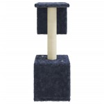 vidaXL Ansamblu pisici cu stâlpi din funie de sisal, gri închis, 60 cm vidaXL Ansamblu pisici cu stâlpi din funie de sisal, gri închis, 60 cm