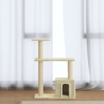 vidaXL Ansamblu pisici cu stâlpi din funie de sisal, crem, 70 cm vidaXL Ansamblu pisici cu stâlpi din funie de sisal, crem, 70 cm