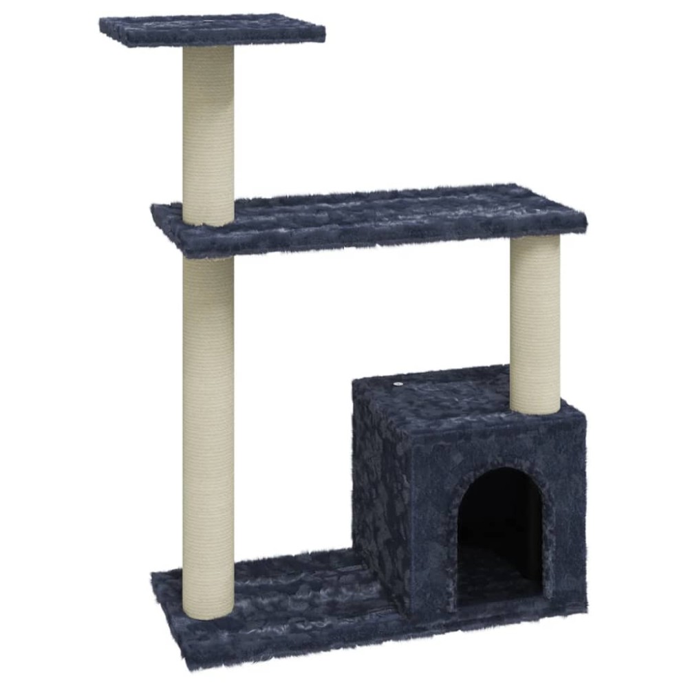 vidaXL Ansamblu pisici cu stâlpi din funie de sisal, gri închis, 70 cm