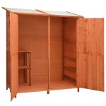 vidaXL Magazie grădină pentru unelte, 136x75x160 cm, lemn masiv brad vidaXL Magazie grădină pentru unelte, 136x75x160 cm, lemn masiv brad