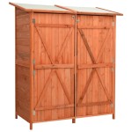 vidaXL Magazie grădină pentru unelte, 136x75x160 cm, lemn masiv brad vidaXL Magazie grădină pentru unelte, 136x75x160 cm, lemn masiv brad