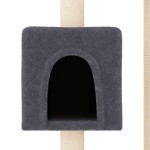 vidaXL Ansamblu pisici cu stâlpi din funie de sisal, gri închis 104 cm vidaXL Ansamblu pisici cu stâlpi din funie de sisal, gri închis 104 cm