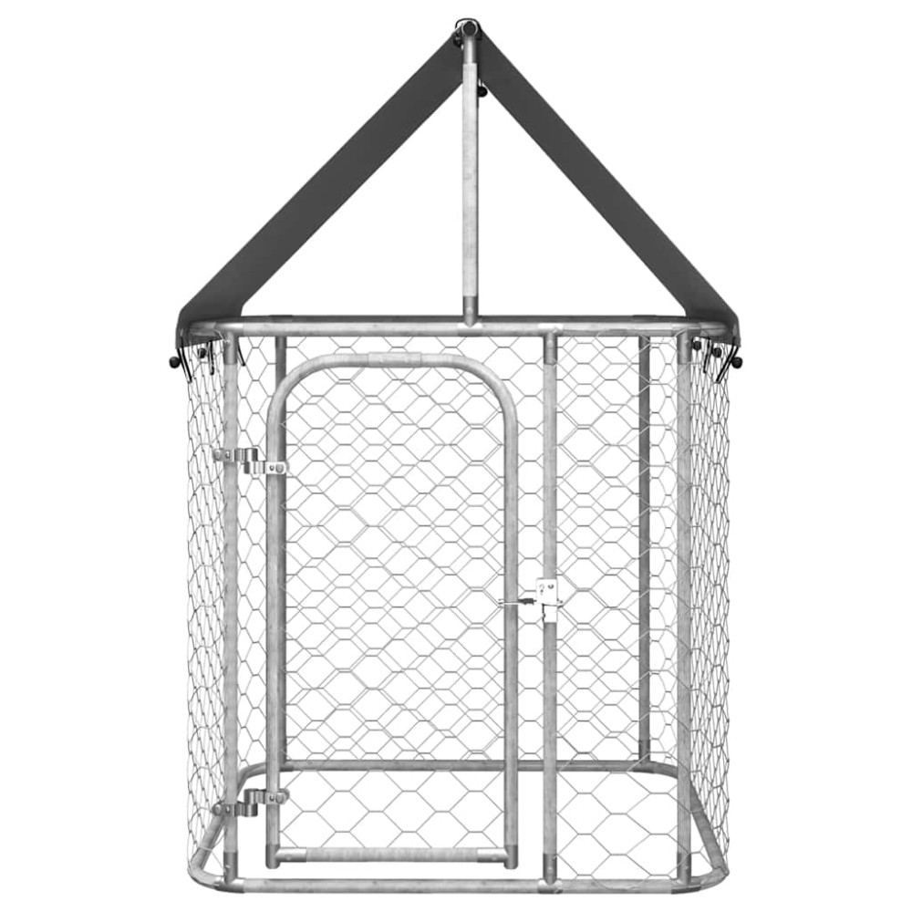 vidaXL Padoc pentru câini de exterior, cu acoperiș, 100x100x150 cm