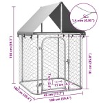 vidaXL Padoc pentru câini de exterior, cu acoperiș, 100x100x150 cm vidaXL Padoc pentru câini de exterior, cu acoperiș, 100x100x150 cm