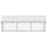 vidaXL Padoc pentru câini de exterior, cu acoperiș, 400x100x150 cm