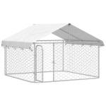 vidaXL Padoc pentru câini de exterior, cu acoperiș, 200x200x150 cm vidaXL Padoc pentru câini de exterior, cu acoperiș, 200x200x150 cm