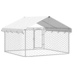 vidaXL Padoc pentru câini de exterior, cu acoperiș, 200x200x150 cm vidaXL Padoc pentru câini de exterior, cu acoperiș, 200x200x150 cm