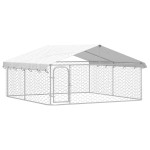 vidaXL Padoc pentru câini de exterior, cu acoperiș, 300x300x150 cm vidaXL Padoc pentru câini de exterior, cu acoperiș, 300x300x150 cm