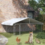 vidaXL Padoc pentru câini de exterior, cu acoperiș, 300x300x150 cm vidaXL Padoc pentru câini de exterior, cu acoperiș, 300x300x150 cm